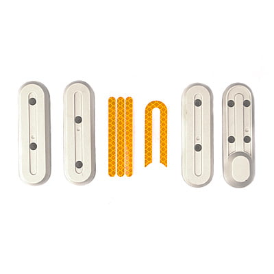 1 KIT 4 CARCASAS + 4 REFLECTANTES [BLANCO-AMARILLO]