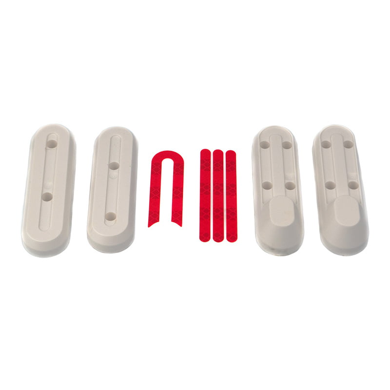 1 KIT 4 CARCASAS + 4 REFLECTANTES BLANCO-ROJO